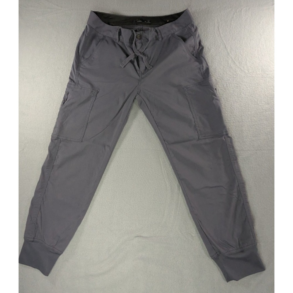 prAna Sky Canyon Joggers Womens 10 Dark Grey Stretch Zion Hiking Cargo Pants